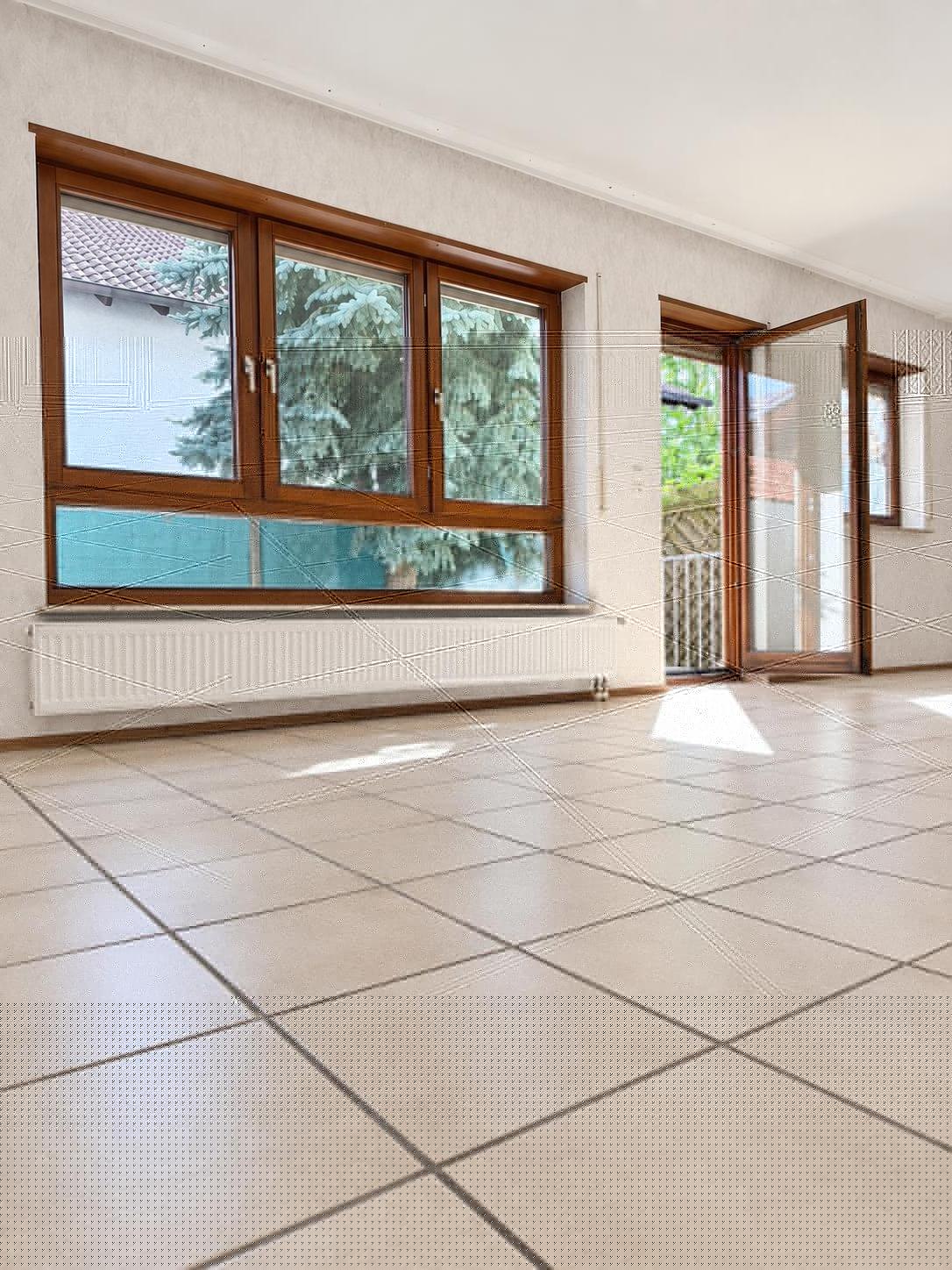 Wohnbereich mit Zugang zur Terrasse